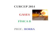 CURCEP 2014 GASES FÍSICA B PROF.: BORBA. GASES: Um gás ideal ou perfeito é um modelo idealizado, para o comportamento de um gás. É um gás teórico composto.