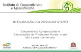 GOVERNO DO ESTADO DE SÃO PAULO INTRODUÇÃO AO ASSOCIATIVISMO Cooperativas Agropecuárias e Associações de Produtores Rurais: o que são e para que servem.