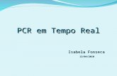 PCR em Tempo Real Isabela Fonseca 13/04/2010. PCR Convencional  Método sensível  Permite apenas a identificação da presença ou ausência da sequência.
