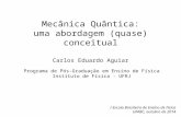 Mecânica Quântica: uma abordagem (quase) conceitual Carlos Eduardo Aguiar Programa de Pós-Graduação em Ensino de Física Instituto de Física - UFRJ I Escola.