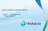 INTELIGÊNCIA EMPRESARIAL Aula 2 - Inteligência Empresarial.