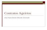 Contratos Agrários Ana Paula Morais Mourão Simonetti.