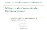 Métodos de Correção de Camada Limite Métodos numéricos para resolução de Equações Diferenciais AED-27 – Aerodinâmica Supersônica Vitor Kleine Renato Medeiros.