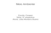 Meio Ambiente Escola: Coopen Série: 5º vespertino Aluna: Júlia Monteiro Bueno.