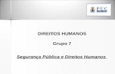 DIREITOS HUMANOS Grupo 7 Segurança Pública e Direitos Humanos.