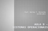 Prof. Werley T. Reinaldo 26/05/2011 1.  Sistemas Operacionais:  Visão geral  As diferentes imagens do SO:  Visão Usuários;  Visão Projeto.  Multiprogramação;