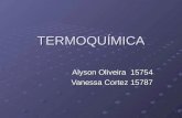TERMOQUÍMICA Alyson Oliveira 15754 Vanessa Cortez 15787.
