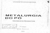 Metalurgia do Pó 3ª Edição - Vicente Chiaverini