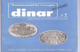 Numizmatički časopis Dinar br. 1