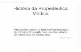 História da Propedêutica Médica puc
