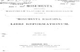 Monumenta Ragusina Libri Reformation Um Tomus I