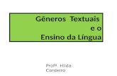 Gêneros textuais e o ensino da língua