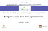 Lorganizzazione delle filiere agroalimentari Emilio Chiodo VAPRAQ VAlorização dos PRodutos Agroalimentares de Qualidade Curso: "A utilização dos produtos.