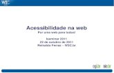 Acessibilidade na Web -  iseminar 2011