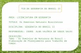 TCD Geografia do Brasil II by Ana, Janua e Wilson