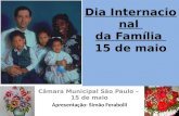 Dia internacional da familia 15 de maio camara municipal