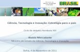 Ciência,  Tecnologia  e  Inovação:  Estratégia  para  o  país  - Aloizio Mercadante