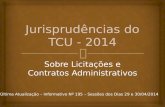 Jurisprudências do TCU - Abril 2014