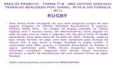 Rugby -  Área de Projecto – Turma 7º B - 2010-2011