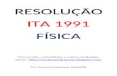 Resolução - ITA 1991 - Física