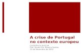 Notas sobre a Economia Portuguesa 2012, prof. doutor Rui Teixeira Santos
