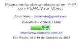Mapeamento Objeto-Relacional com PEAR::Data_Object