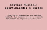 Editora Musical - Professor: Fernando Yazbek
