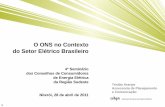 O ONS no Contexto do Setor Elétrico Brasileiro