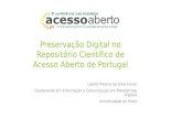 Preservação digital no Repositório Científico de Acesso Aberto de Portugal (RCAAP)