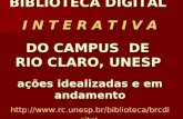 Biblioteca digital interativa do campus de Rio Claro, UNESP: acoes idealizadas e em andamento
