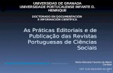 As Praticas Editoriais e de Publicação das Revistas Científicas Portuguesas de Ciências Sociais