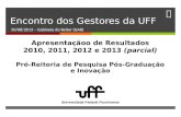 Encontro de Gestores UFF - Set/2013 PROPPi - Resultados