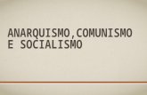 Anarquismo,comunismo e socialismo