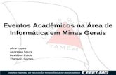 Slide "Eventos Acadêmicos na área de informática em MG"