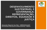 Palestra “Desenvolvimento sustentável e governança: representação, direitos, equidade e justiça