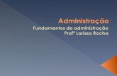 Fundamentos da Administração - Professora Larissa - aula dia 19-20-22