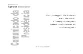 IPEA - Emprego Público no Brasil - Comparação Internacional e Evolução