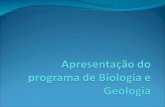 Apresentação do programa de Biologia e Geologia(PowerPoint)