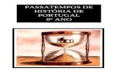 Passatempos de HistÓria de Portugal 6º Ano