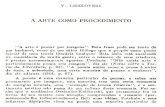 CHKLOVSKI, V - A arte como procedimento”, In Teoria da Literatura. Formalistas Russos