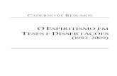 Caderno de Resumos - O Espiritismo em Teses e Dissertações (1982-2009)