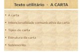 Texto utilitário  -  A CARTA