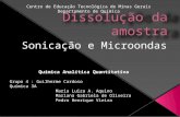 Dissolução de amostra - microondas e sonicação