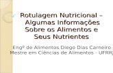 Rotulagem Nutricional - Algumas Informações Sobre  os Alimentos e Seus Nutrientes