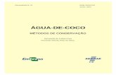 Métodos de conservação água de coco