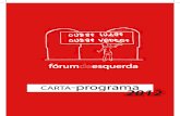 Carta-Programa Fórum da Esquerda 2012