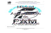 MANUAL DE APRESENTAÇÃO DE TRABALHOS ACADEMICOS- ABNT