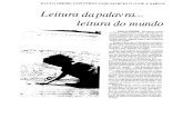 PAULO FREIRE - Alfabetização - Leitura do mundo, leitura da palavra