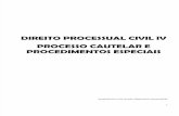 Apostila de Direito Processual Civil IV Processo Cautelar 2011