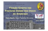 Fixação Externa nas Fracturas Distais dos Ossos do Antebraço.  Pedro Negrão , Miguel Trigueiros, Rui Lemos
